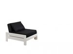 Pino-Combinaison lit Mezzanine Avec Fauteuil Blanc et Un Matelas Basic Cool 10x90x200