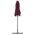 vidaXL Parasol de jardin Rouge bordeaux 380 x 196 x 235 cm