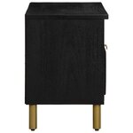 vidaXL Meuble TV noir 80x33x46 cm bois d'ingénierie