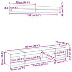 vidaXL Ensemble de meuble TV mural 5 Pièces Bois ancien Bois d'ingénierie