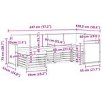 vidaXL Ensemble de canapés d'extérieur 5 pc Naturel et gris clair