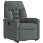 vidaXL Fauteuil inclinable Gris foncé Tissu