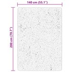 vidaXL Tapis HUARTE à poils courts doux et lavable crème 140x200 cm
