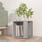 vidaXL Table d'appoint Sonoma gris 33x33x34 5 cm Bois d'ingénierie