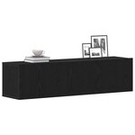 vidaXL Meuble TV chêne noir 120x30x30 5 cm bois d'ingénierie
