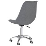 vidaXL Chaises pivotantes à manger lot de 2 Gris clair Tissu