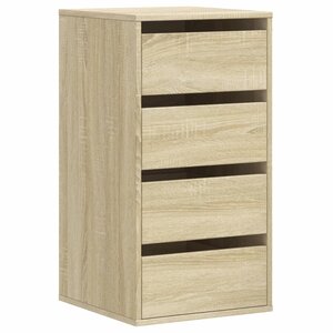vidaXL Commode d'angle chêne sonoma 40x41x76 cm bois d'ingénierie