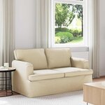 vidaXL Canapé Crème 144 x 80 x 85 cm tissu
