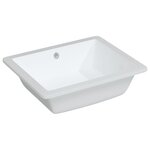 vidaXL Évier de salle de bain blanc rectangulaire céramique