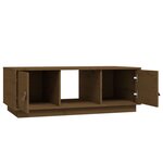 vidaXL Table basse Marron miel 100x50x35 cm Bois massif de pin