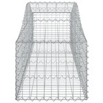 vidaXL Paniers à gabions arqués 15 Pièces 200x50x40/60 cm fer galvanisé