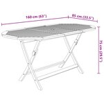 vidaXL Ensemble à manger d'extérieur pliable 9Pièces Bois d'acacia solide
