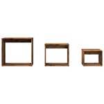 vidaXL Tables gigognes 3 Pièces vieux bois bois d'ingénierie
