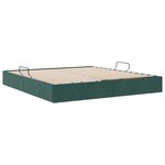 vidaXL Cadre de lit ottoman Vert foncé 180 x 200 cm Velours