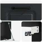 vidaXL Meuble TV mural Noir 59 5 x 31 x 30 cm Bois d'ingénierie