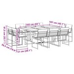 vidaXL Ensemble à manger de jardin avec coussins 11Pièces blanc textilène