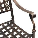 Chaises de jardin vidaXL 2 Pièces Aluminium moulé bronze