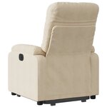 vidaXL Fauteuil inclinable crème tissu microfibre