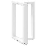 vidaXL Pieds de table à manger en T 2 pièces Blanc 50 x 35 x (72-73) cm Acier