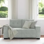 vidaXL Canapé causeuse gris clair 120 cm velours