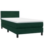 vidaXL Sommier à lattes de lit et matelas et LED vert foncé 80x220 cm velours