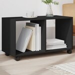 vidaXL Armoire à roulettes noir 72x33x42 5 cm bois d'ingénierie