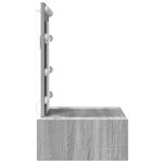 vidaXL Table de Toilette Gris 60 x 40 x 70 cm Bois d'ingénierie