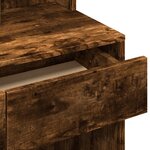 vidaXL Coiffeuse avec miroir chêne fumé 80x41x144 5 cm