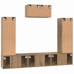 vidaXL Ensemble meuble TV 7 Pièces chêne artisanal 180 x 30 x 120 cm