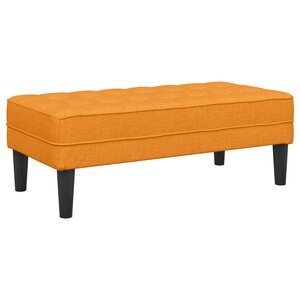 vidaXL banc avec coussin Jaune foncé 113 x 57 x 39 cm tissu