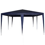 vidaXL Tente de fête Bleu  Blanc 400 x 400 x 266 cm Polyester  Acier