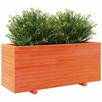 vidaXL Jardinière cire marron 110x40x49 5 cm bois de pin massif