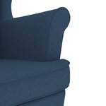vidaXL Chaise à bascule bleu 74x90x102 cm tissu