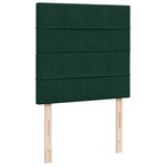 vidaXL Sommier à lattes de lit avec matelas Vert foncé 100x200 cm
