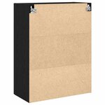 Armoire Murale vidaXL avec Portes en Verre Chêne Noir 69 5x34x90 cm