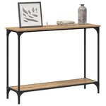 vidaXL Table console avec étagère chêne artisanal 101 x 30.5 x 75 cm