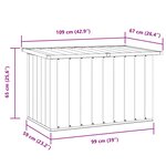 vidaXL Boîte de rangement de jardin Gris 109x67x65 cm