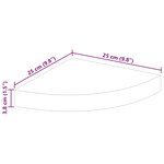 vidaXL Étagère d'angle flottante gris 25x25x3 8 cm MDF
