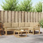 vidaXL Ensemble de canapés d'extérieur 6 pc Blanc et Beige