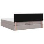 VidaXL Cadre de lit ottoman avec matelas taupe 200x200cm tissu