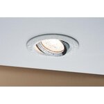 Kit spot encastré Nova blanc/chromé carré sans lampe orientable IP65 GU5 3 ou GU10 max 35 W