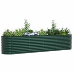 vidaXL Jardinière surélevée Vert 400 x 80 x 81 cm Acier