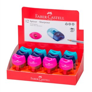 Pack 12 Taille-crayon 1 usage Trend Coloris Aléatoire FABER-CASTELL