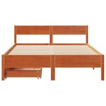 vidaXL Cadre de lit sans matelas cire marron 120x200cm bois pin massif