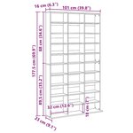 vidaXL Meuble CD Chêne noir 101 x 23 x 177.5 cm Bois d'ingénierie