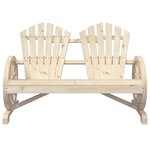 vidaXL Chaise de jardin Adirondack 2 places bois de sapin massif
