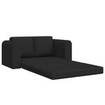 vidaXL Canapé Lit au Sol 2-en-1 Noir 148x71x83 cm Tissu