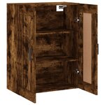 vidaXL Armoire murale chêne fumé 69 5x34x90 cm bois d'ingénierie
