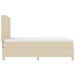 vidaXL Lit à ressort LED avec matelas Crème 140 x 190 cm tissu