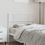 vidaXL Tête de lit métal blanc 80 cm